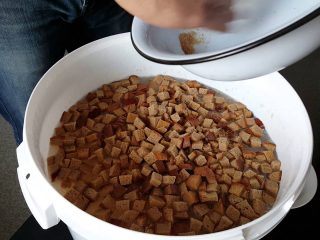 Feeding cucumbers with bread infusion