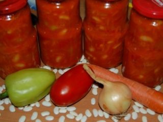 Lecho voor de winter met bonen: recept