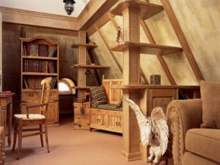 Reka bentuk dalaman rumah desa di dalam dengan tangan anda sendiri + foto