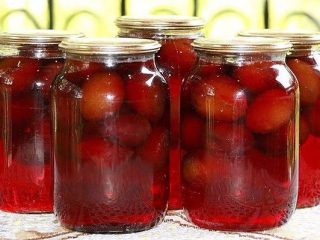 Compote for the winter from plums
