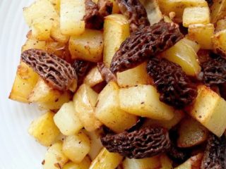 Fried morels: with potatoes, in a frying pan, recipes with photos