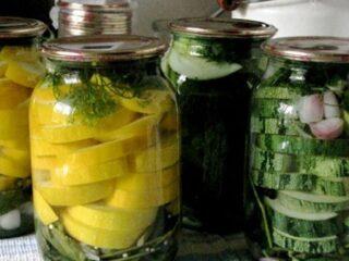 Syltet zucchini i bulgarsk stil til vinteren i krukker